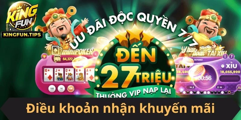 Nền tảng quy định rõ về điều khoản nhận khuyến mãi