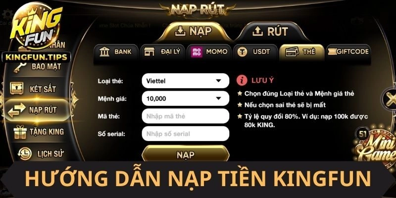 Hướng dẫn chi tiết cách thực hiện gửi vốn vào tài khoản Kingfun