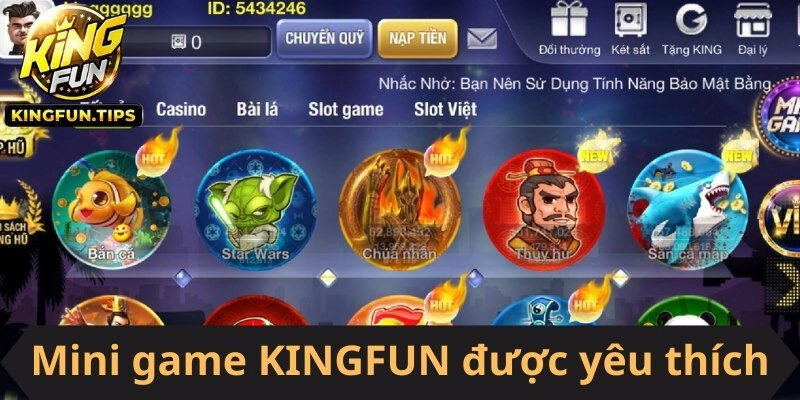 Danh mục Minigame KINGFUN được yêu thích nhất