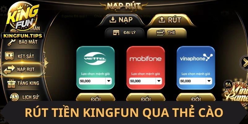 Sử dụng thẻ cào để rút tiền thưởng vô cùng nhanh chóng, tiện lợi