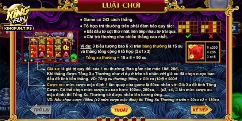 Hướng dẫn chơi Kho Tàng Ngũ Long Kingfun